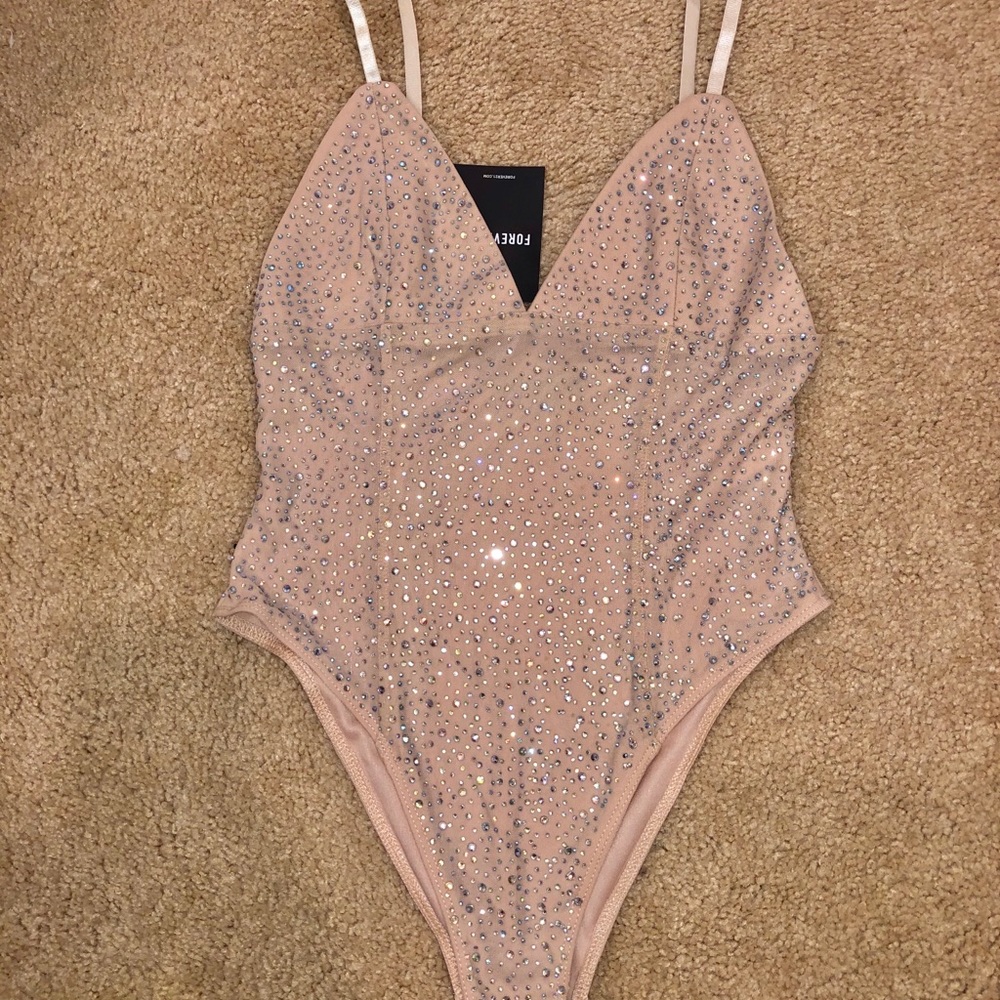 bodysuit with rhinestones